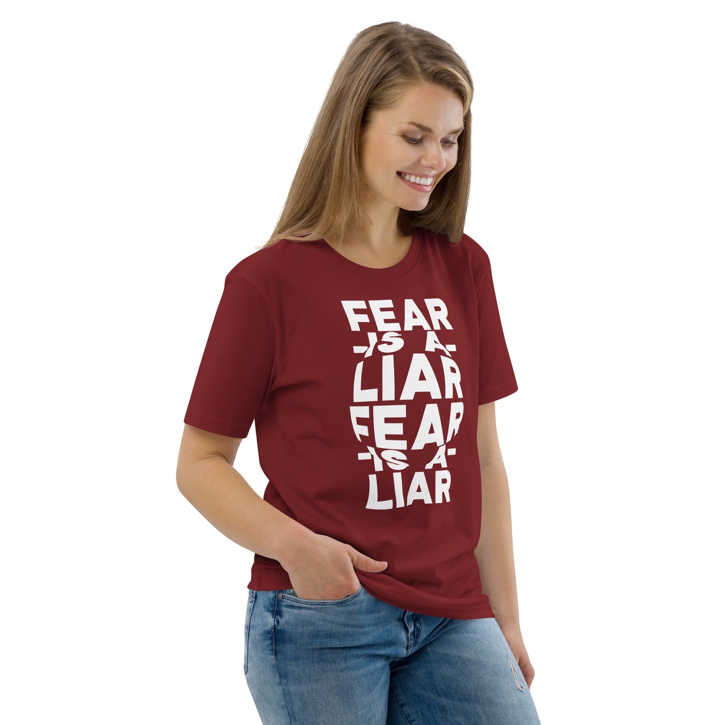 Fear is a Liar - Unisex Premium Organic Cotton T-Shirt Christian by masin fashion