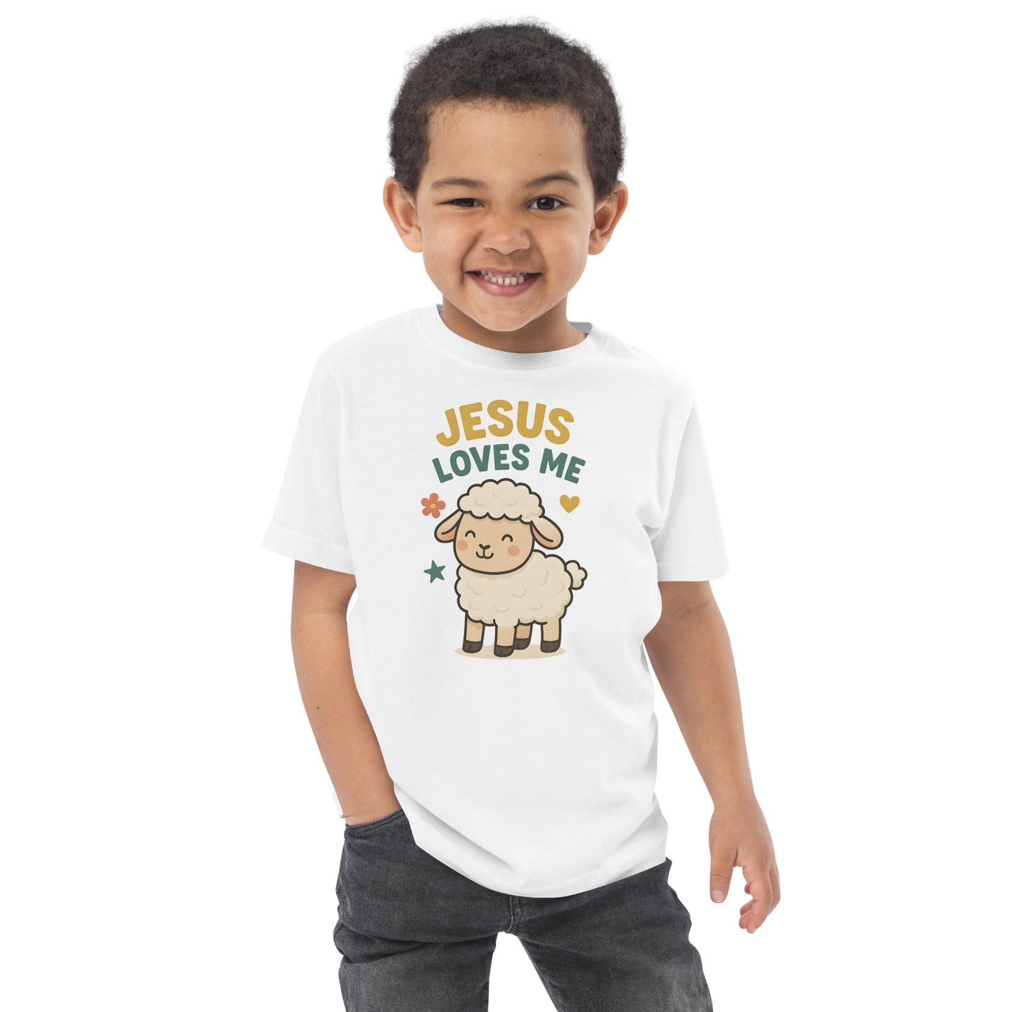 Jesus Loves me Sheep - Masin Toddler Tee Christian by masin fashion