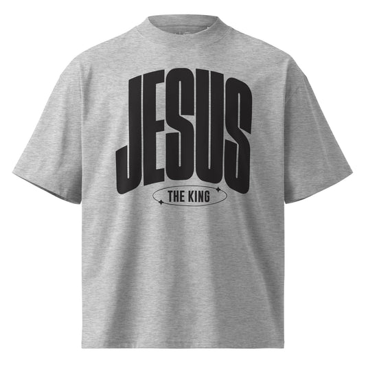 Jesus the King - Unisex Luxe Oversized High Neck T-Shirt by MASIN Fashion – Faith - based Wear