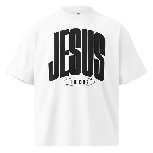 Jesus the King - Unisex Luxe Oversized High Neck T-Shirt by MASIN Fashion – Faith - based Wear