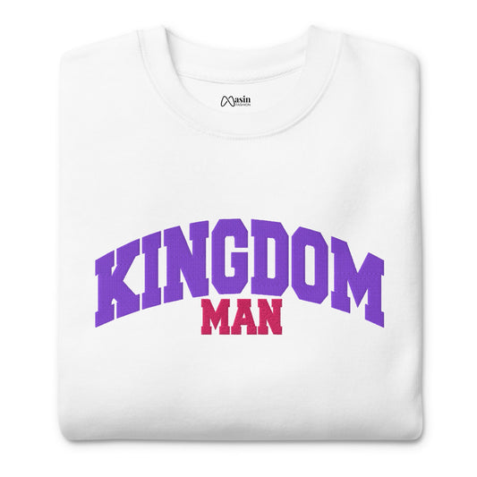 Kingdom couple - Embroidered Man Premium Sweatshirt by MASIN Fashion – Faith - based Wear