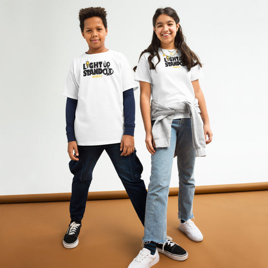 Light Up stand Out (White/ Cream) - Teen Classic T-shirt by MASIN Fashion – Faith - based Wear
