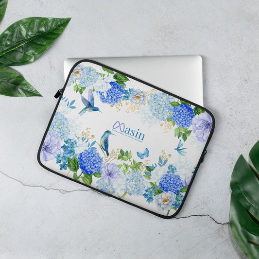MASIN blue Floral - Laptop Sleeve by MASIN Fashion – Faith - based Wear