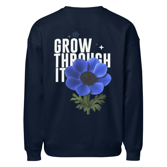 MASIN Unisex Premium Organic Oversized Jumper - Grow through it by MASIN Fashion – Faith - based Wear