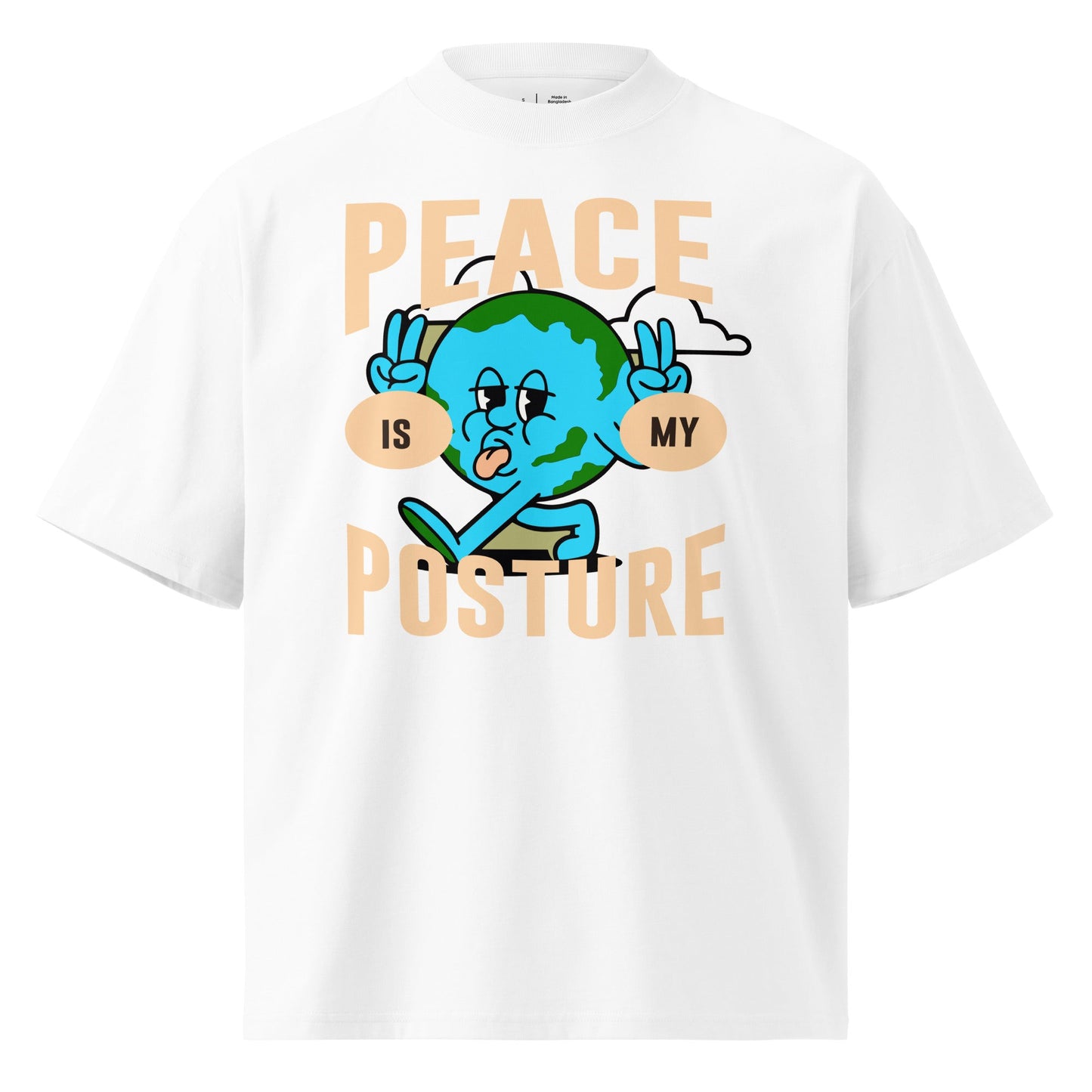 Peace - Unisex Luxe Oversized High Neck T-Shirt by MASIN Fashion – Faith - based Wear