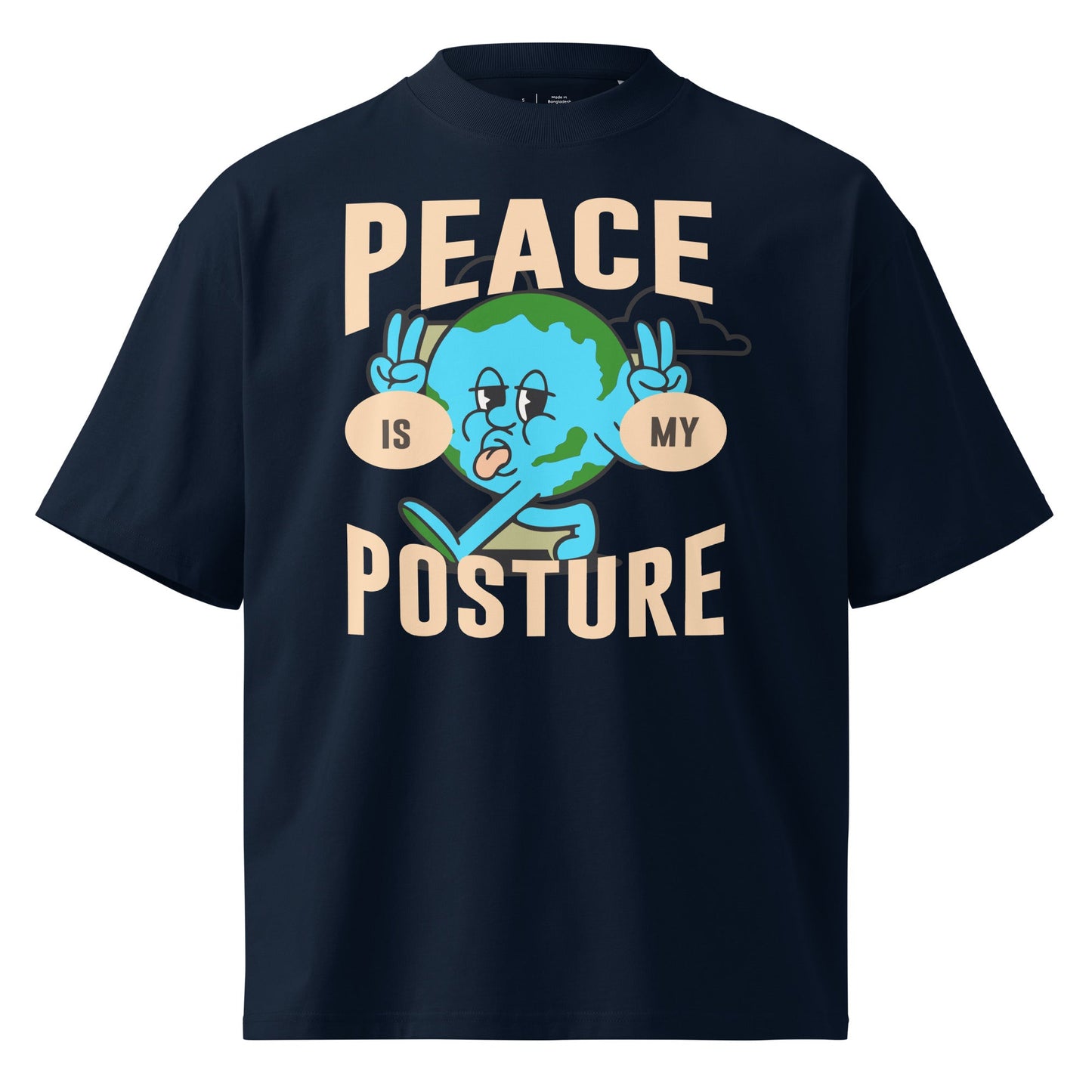 Peace - Unisex Luxe Oversized High Neck T-Shirt by MASIN Fashion – Faith - based Wear