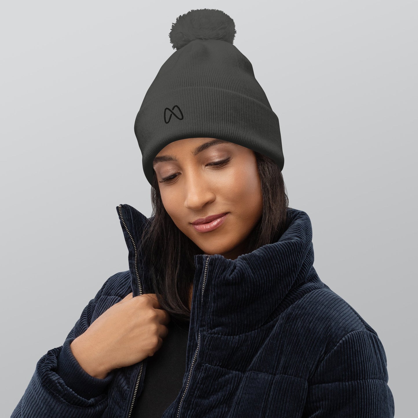 Pom pom beanie - Black , Navy , Burgundy by MASIN Fashion – Faith - based Wear