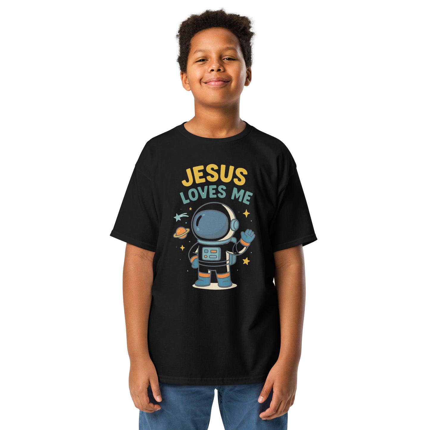 Jesus Loves Me Space - Youth classic tee Christian by masin fashion