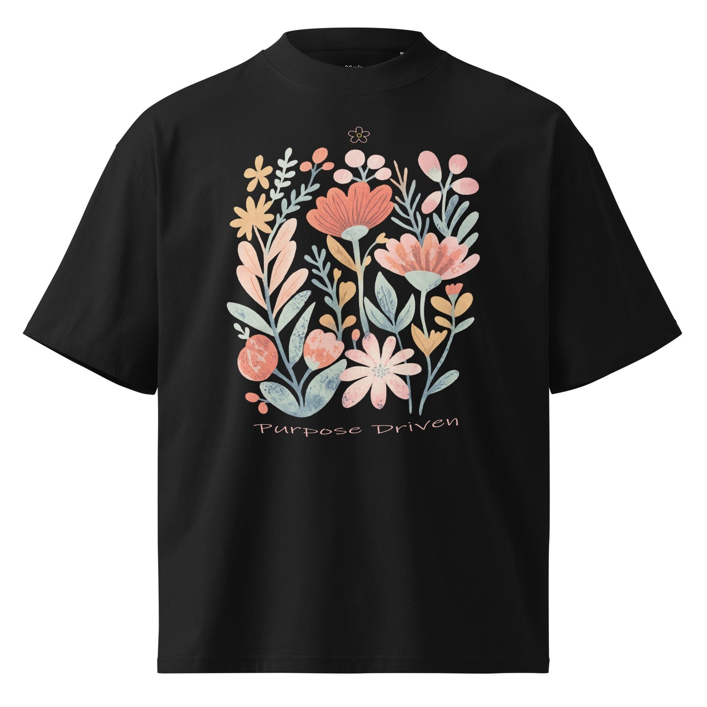 Purpose Driven - Unisex Luxe Oversized High Neck T-Shirt by MASIN Fashion – Faith - based Wear