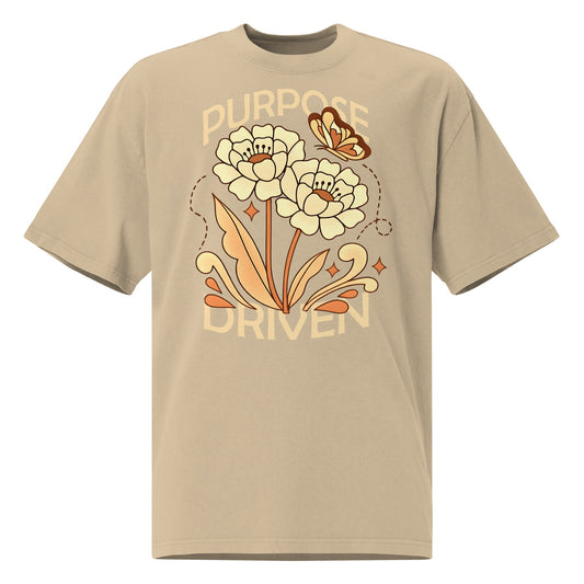 Purpose Driven - Unisex Vintage Oversized T-Shirt by MASIN Fashion – Faith - based Wear
