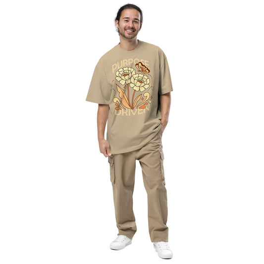Purpose Driven - Unisex Vintage Oversized T-Shirt by MASIN Fashion – Faith - based Wear