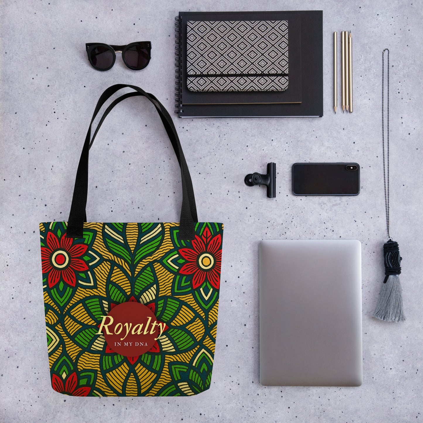 Royalty in my DNA - MASIN Ankara print Tote bag by MASIN Fashion – Faith - based Wear