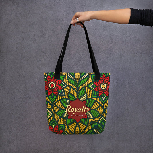 Royalty in my DNA - MASIN Ankara print Tote bag by MASIN Fashion – Faith - based Wear