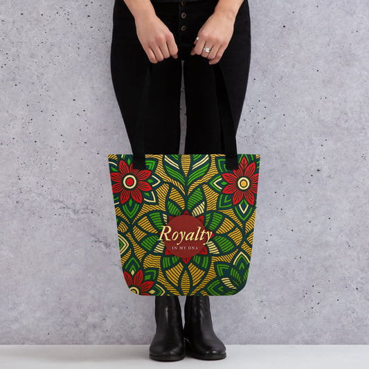 Royalty in my DNA - MASIN Ankara print Tote bag by MASIN Fashion – Faith - based Wear