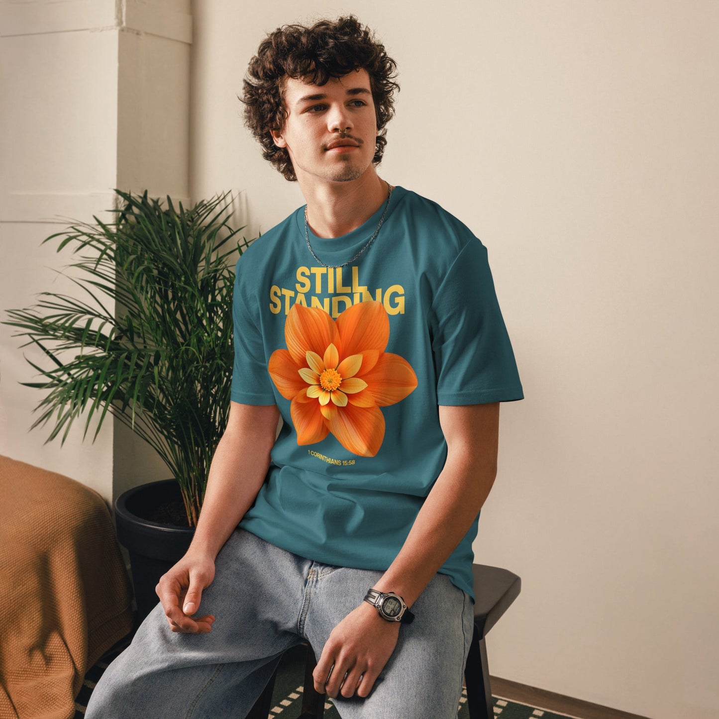 Still standing - Premium Unisex Organic Cotton T-Shirt by MASIN Fashion – Faith - based Wear