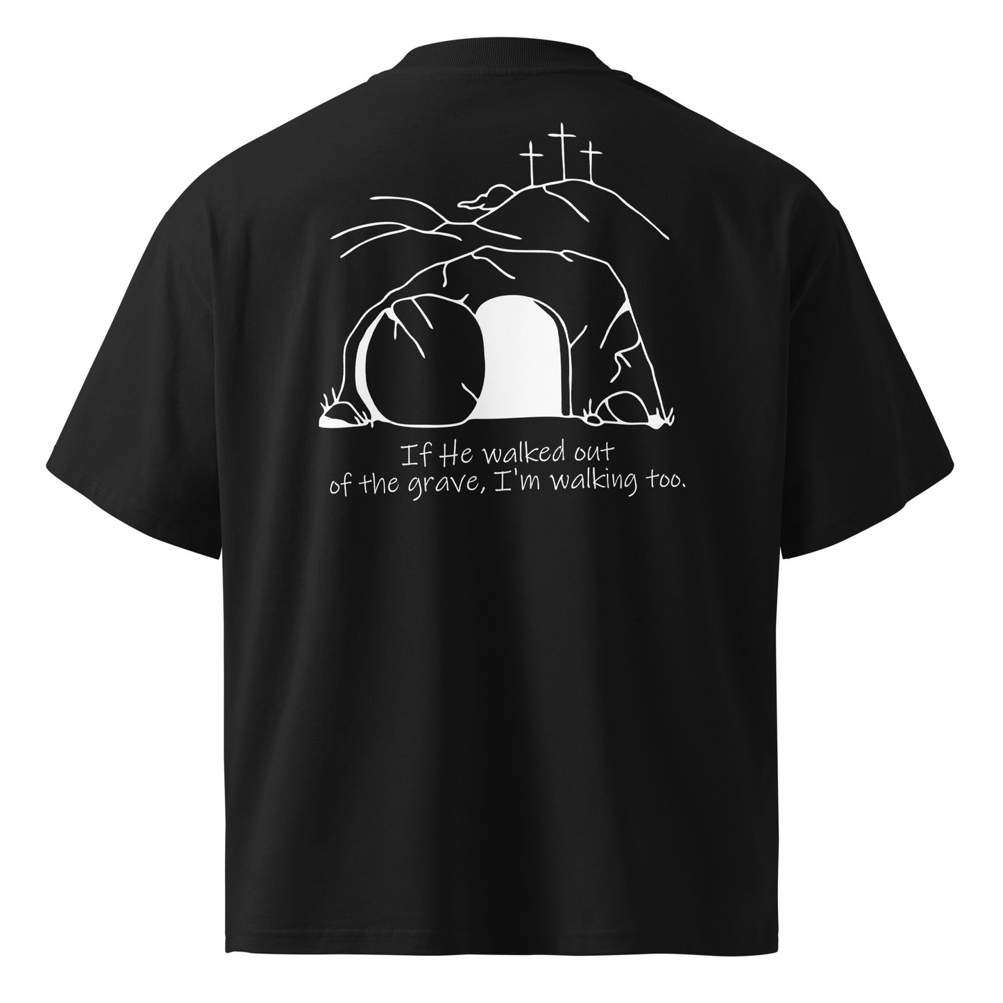 Walking out - Unisex Luxe Oversized Christian T-Shirt by MASIN Fashion – Faith - based Wear
