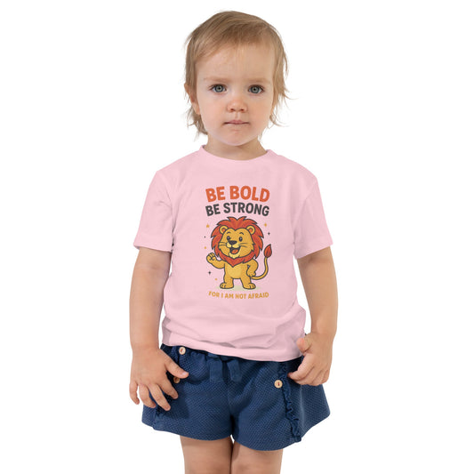 Be Bold be strong Pink & Blue - Unisex Toddler Tee by MASIN Fashion – Faith - based Wear
