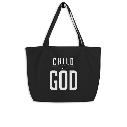 Child of God - Large organic tote bag by MASIN Fashion – Faith - based Wear