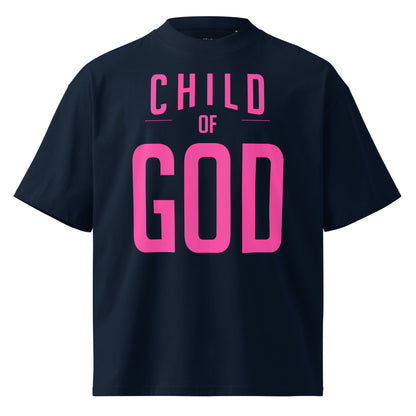 Child of God Pink Oversized Christian T-Shirt Christian T-SHIRT by masin fashion