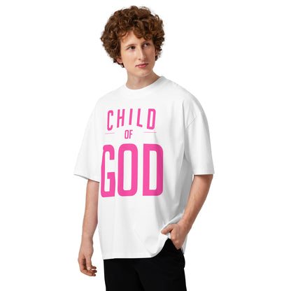 Child of God Pink Oversized Christian T-Shirt Christian T-SHIRT by masin fashion