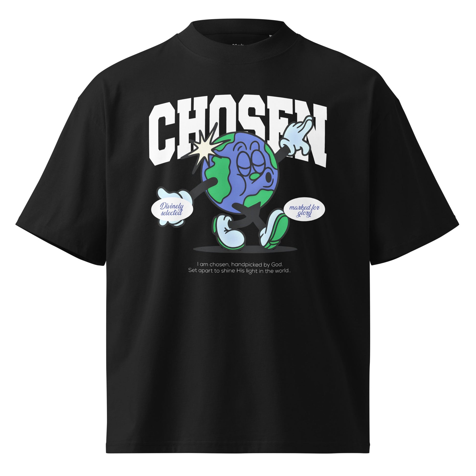 Chosen - Oversized Unisex Luxe High Neck T-Shirt by MASIN Fashion – Faith - based Wear