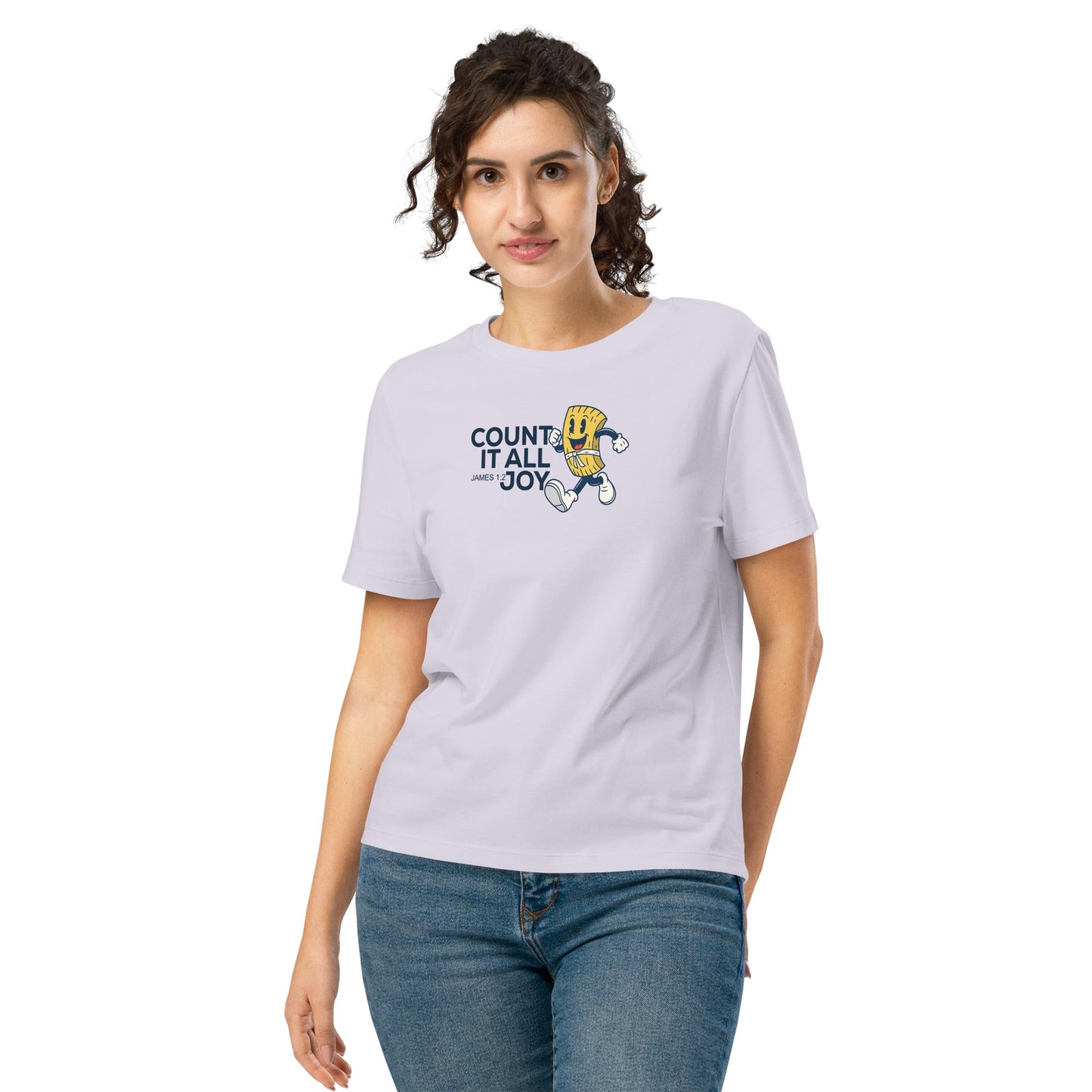 Count it all joy - Women’s organic ribbed neck t-shirt by MASIN Fashion – Faith - based Wear