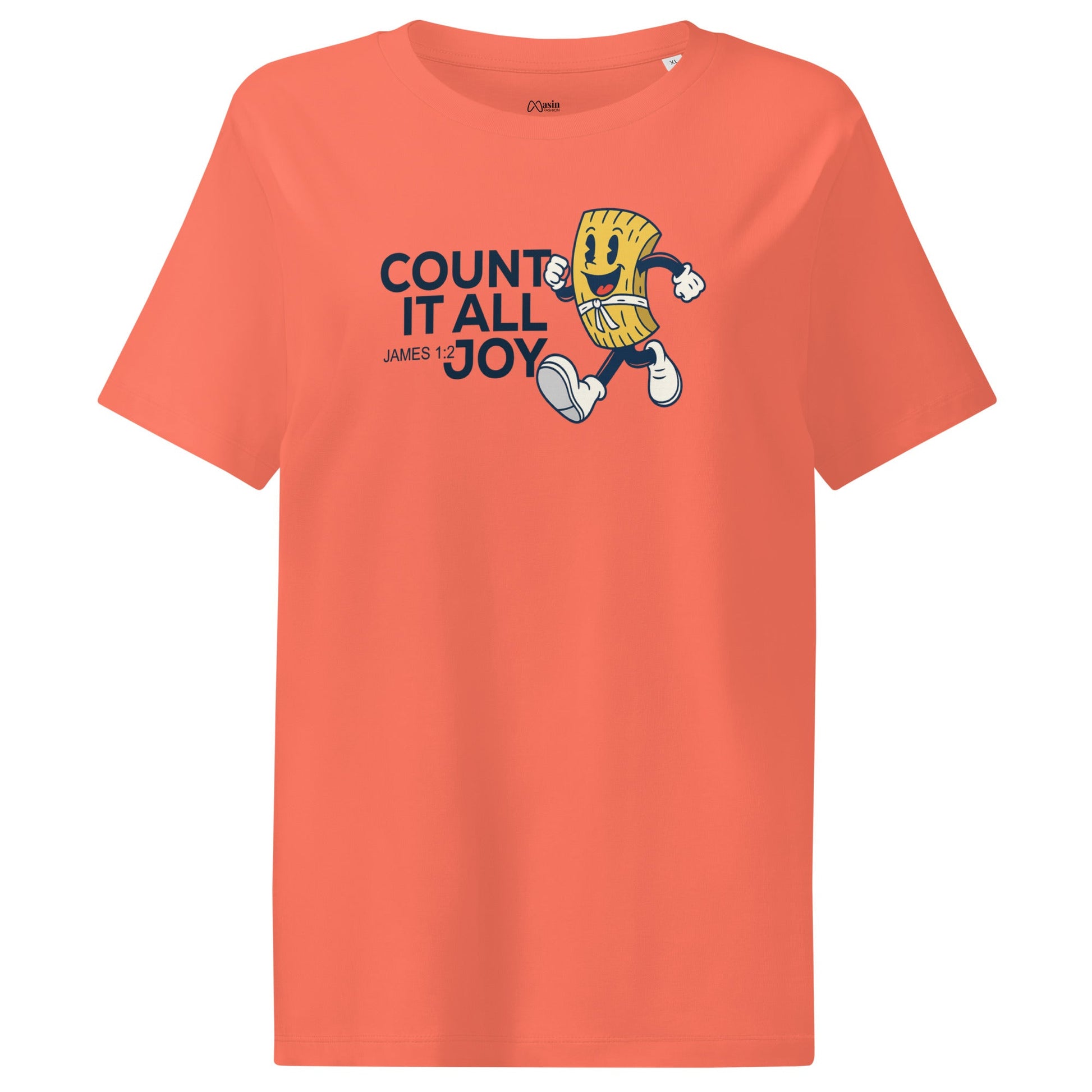 Count it all joy - Women’s organic ribbed neck t-shirt by MASIN Fashion – Faith - based Wear