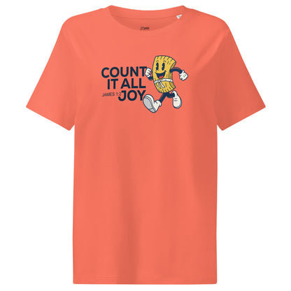 Count it all joy - Women’s organic ribbed neck t-shirt by MASIN Fashion – Faith - based Wear