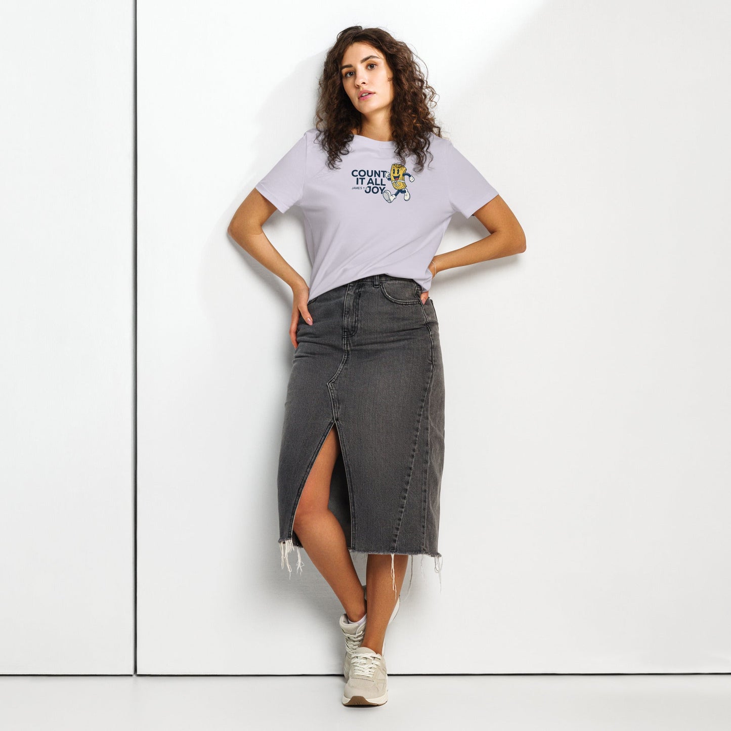 Count it all joy - Women’s organic ribbed neck t-shirt by MASIN Fashion – Faith - based Wear