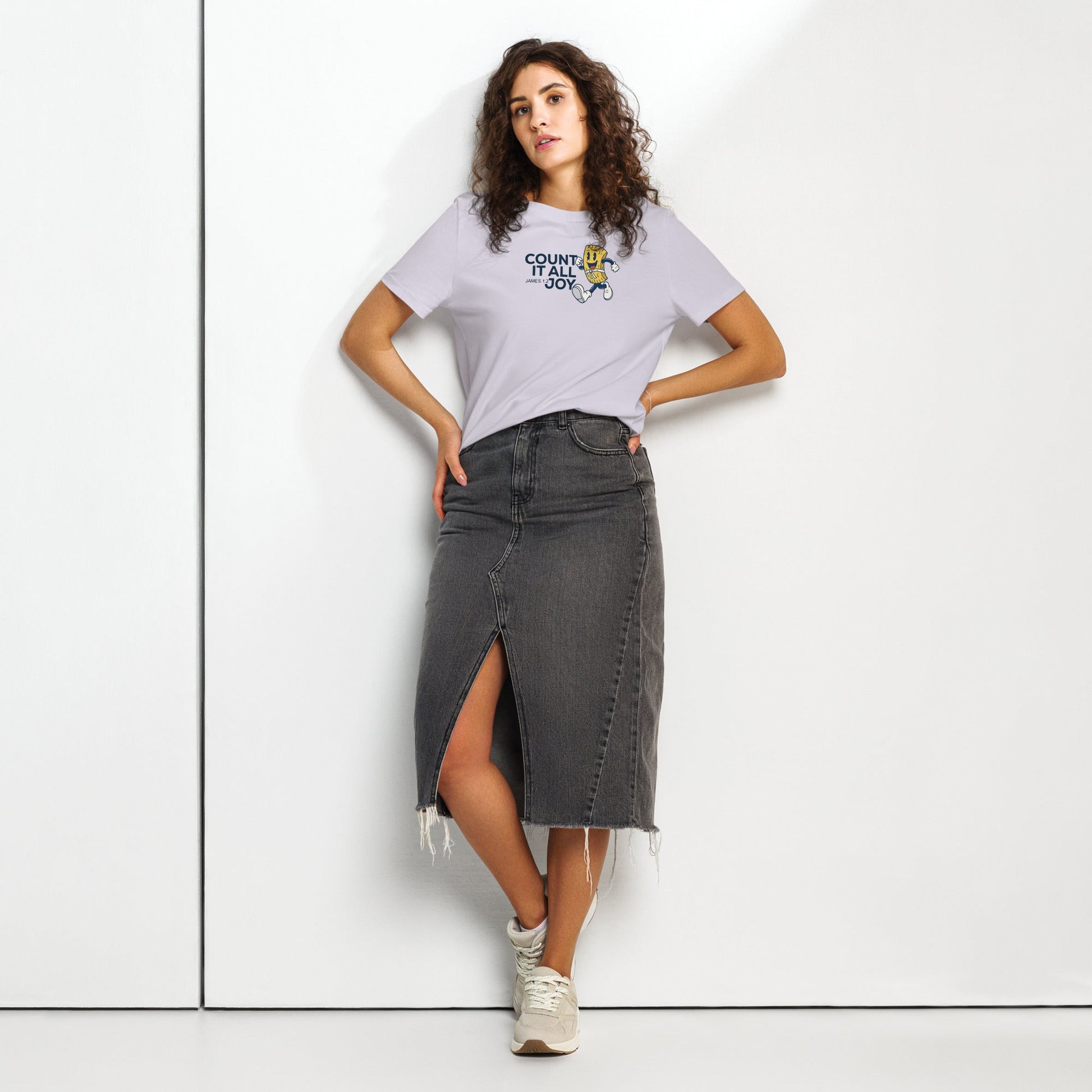 Count it all joy - Women’s organic ribbed neck t-shirt by MASIN Fashion – Faith - based Wear