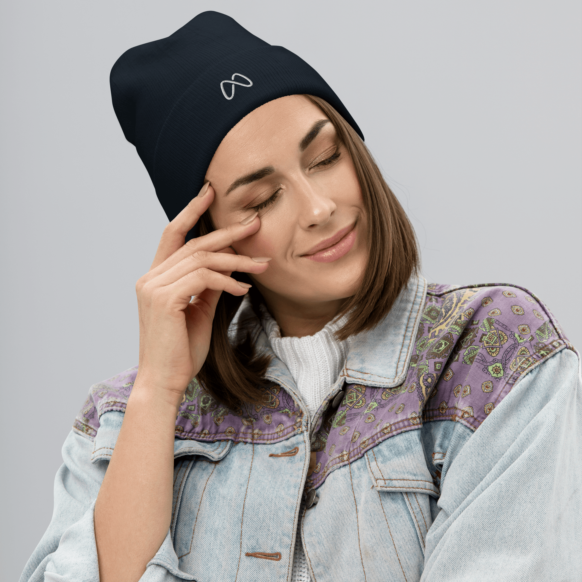 Embroidered Beanie - Black by MASIN Fashion – Faith - based Wear
