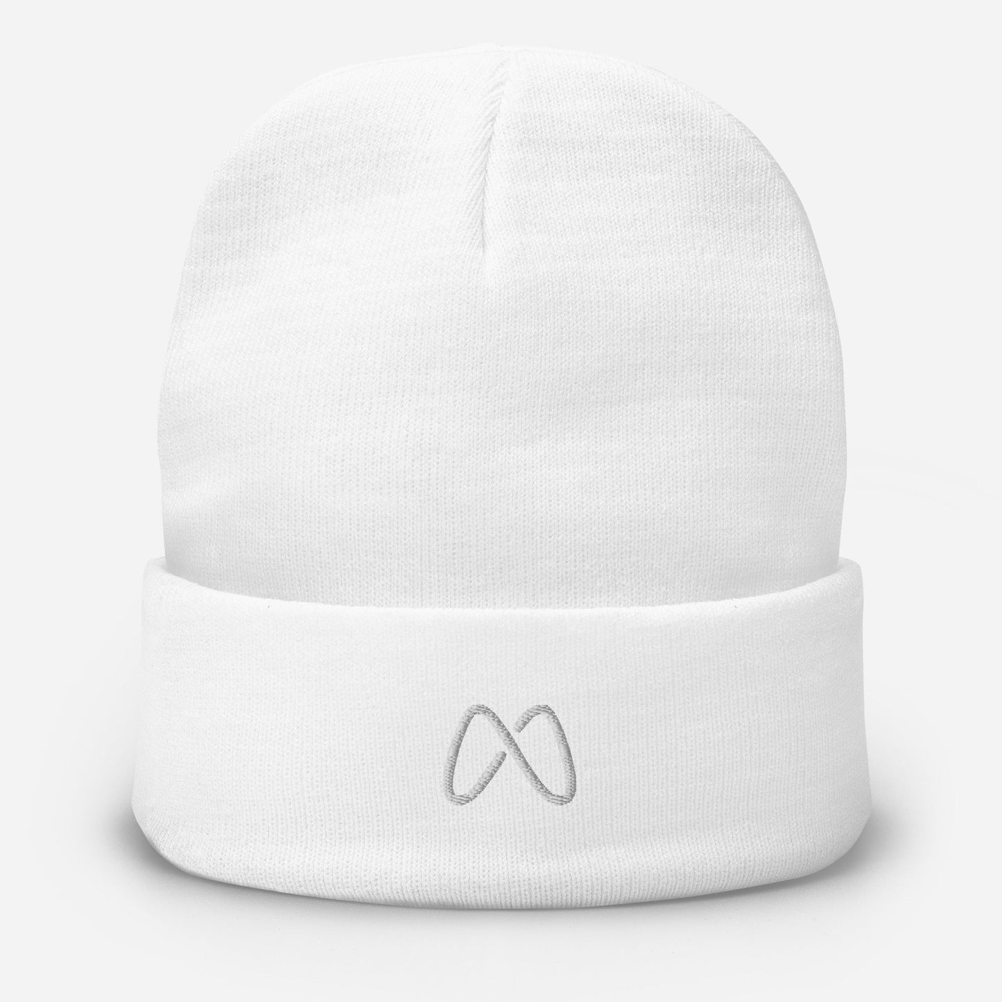 Embroidered Beanie - Masin only - Grey/White by MASIN Fashion – Faith - based Wear