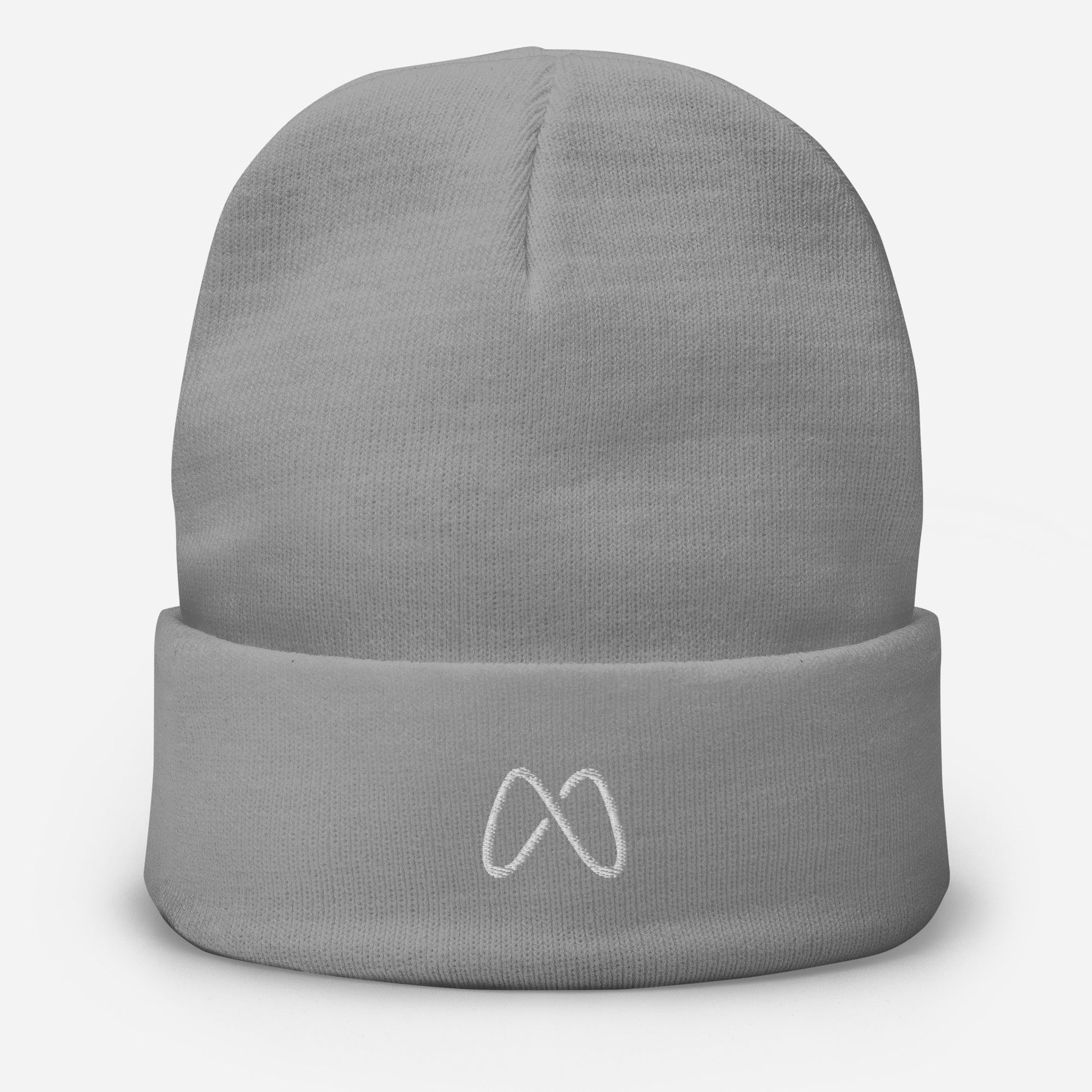 Embroidered Beanie - Masin only - Grey/White by MASIN Fashion – Faith - based Wear