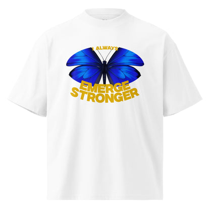 Emerge Stronger - Unisex Luxe Oversized High Neck T-Shirt by MASIN Fashion – Faith - based Wear