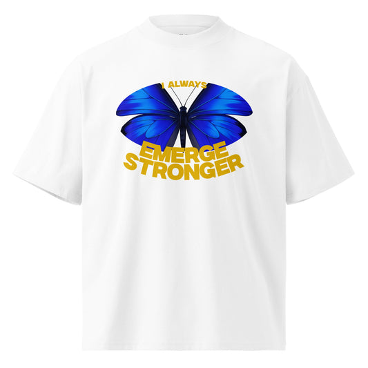 Emerge Stronger - Unisex Luxe Oversized High Neck T-Shirt by MASIN Fashion – Faith - based Wear
