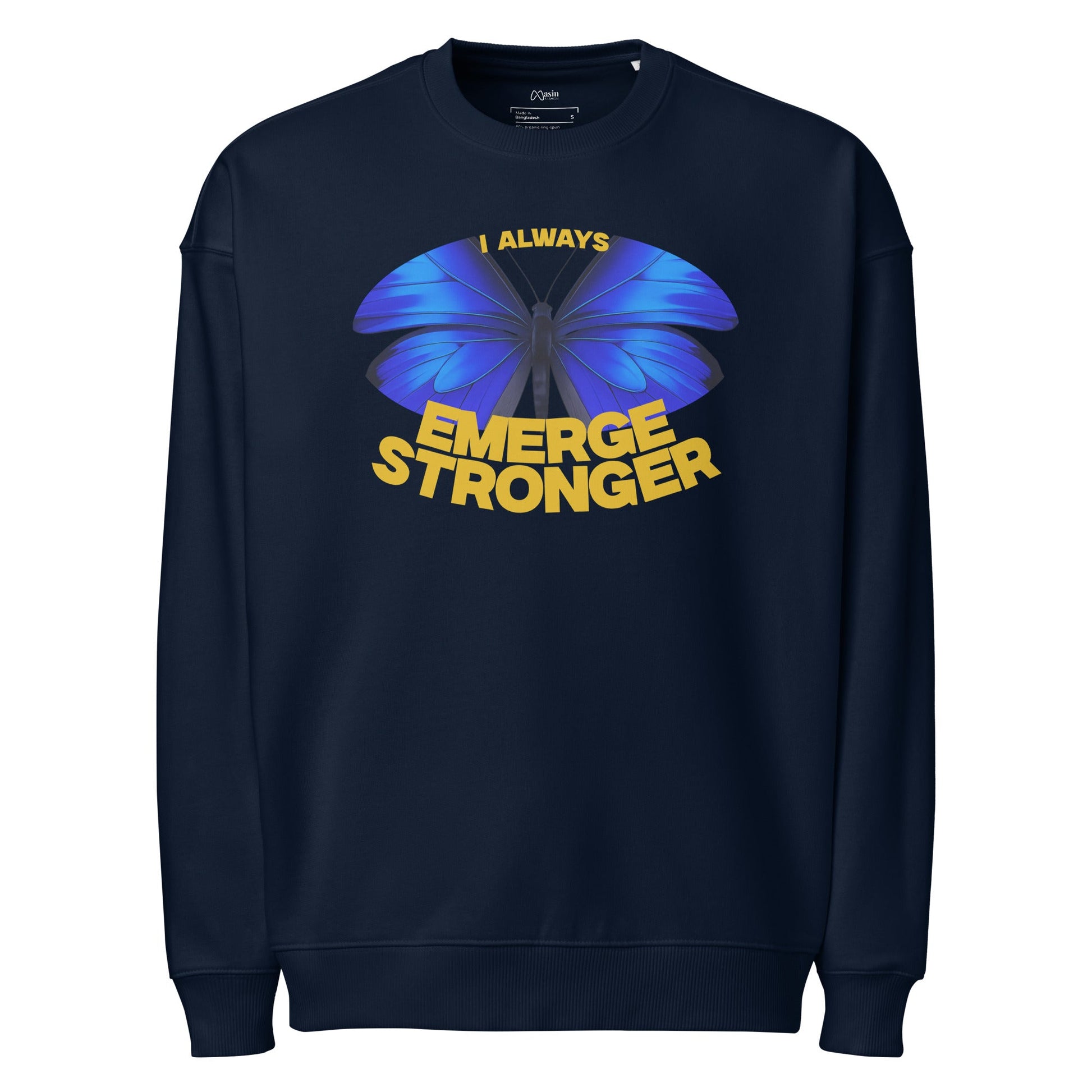 Emerge Stronger - Unisex Premium Organic Oversized Jumper by MASIN Fashion – Faith - based Wear