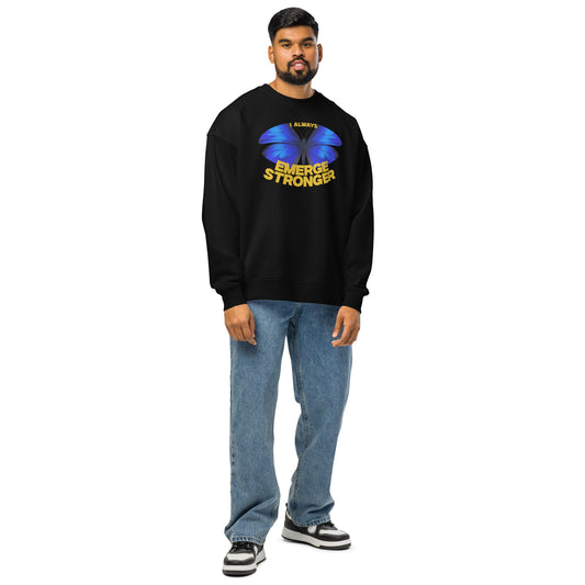 Emerge Stronger - Unisex Premium Organic Oversized Jumper by MASIN Fashion – Faith - based Wear