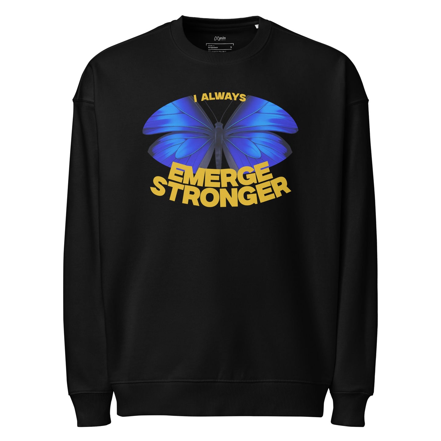 Emerge Stronger - Unisex Premium Organic Oversized Jumper by MASIN Fashion – Faith - based Wear