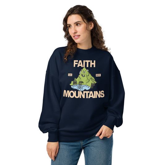 Faith can move mountains - Unisex organic oversized sweatshirt by MASIN Fashion – Faith - based Wear