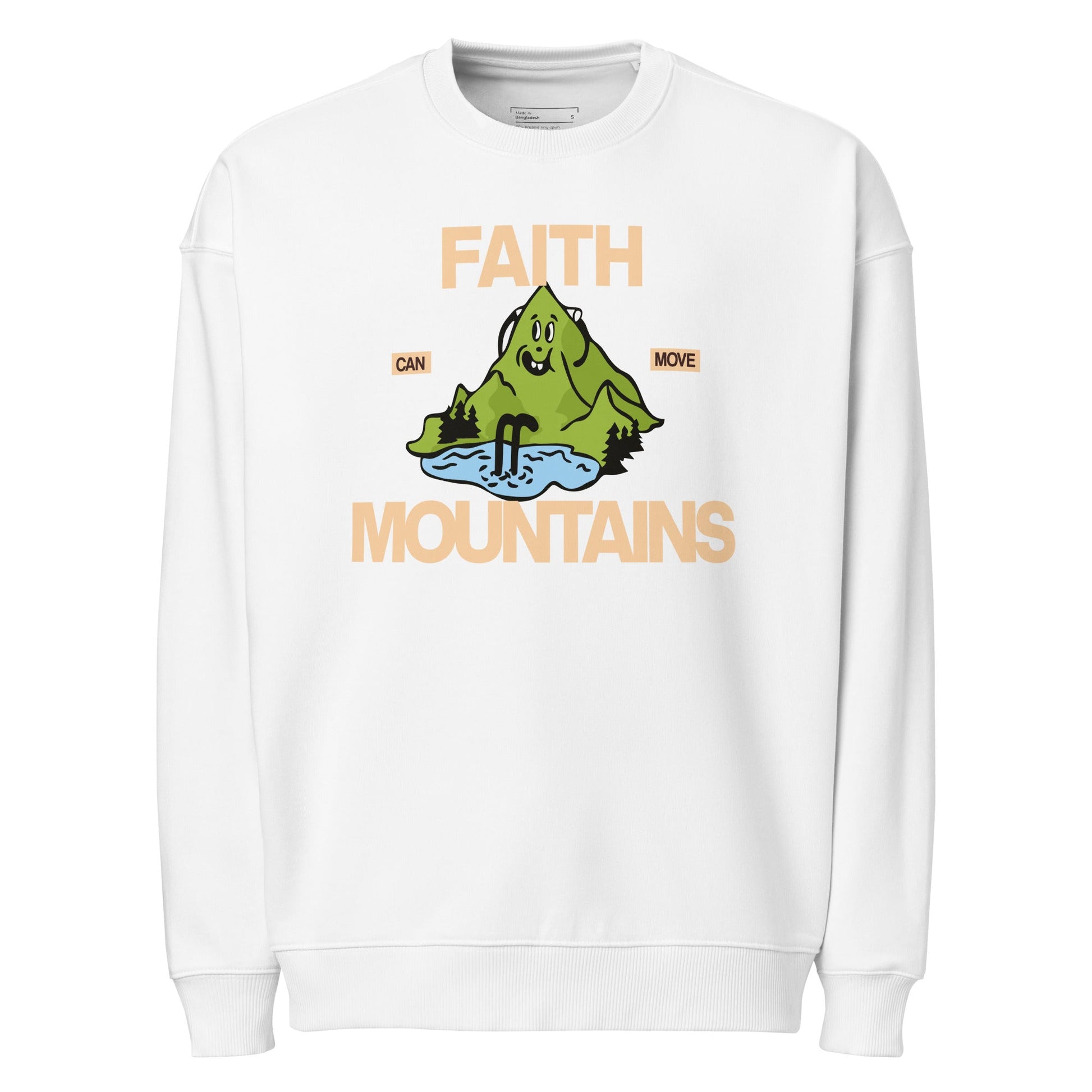 Faith can move mountains - Unisex organic oversized sweatshirt by MASIN Fashion – Faith - based Wear