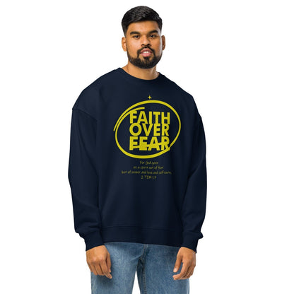 Faith over Fear - Front Print - Unisex Premium Oversized Jumper by MASIN Fashion – Faith - based Wear