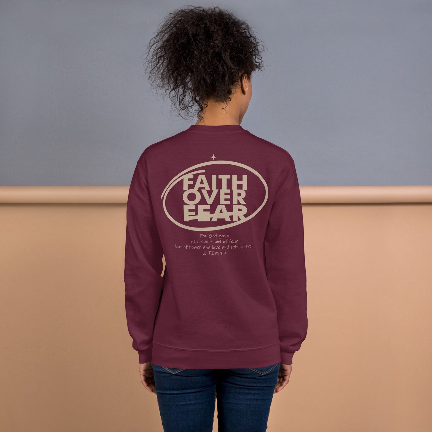 Faith over Fear - Unisex Essentials Sweatshirt by MASIN Fashion – Faith - based Wear