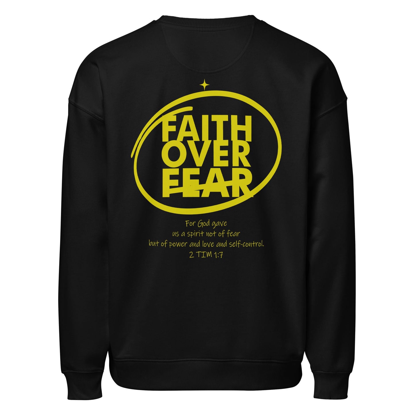 Faith over Fear - Unisex Premium Organic Oversized Jumper by MASIN Fashion – Faith - based Wear