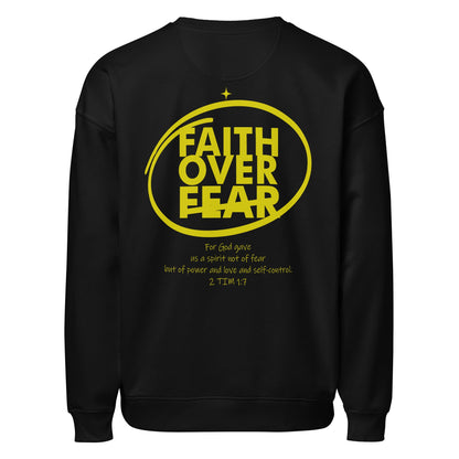 Faith over Fear - Unisex Premium Organic Oversized Jumper by MASIN Fashion – Faith - based Wear