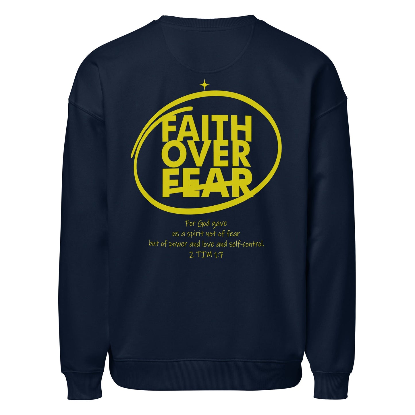 Faith over Fear - Unisex Premium Organic Oversized Jumper by MASIN Fashion – Faith - based Wear