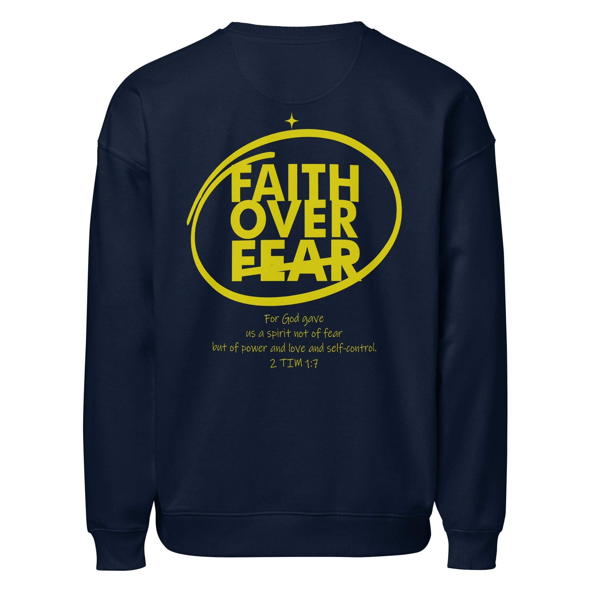 Faith over Fear - Unisex Premium Organic Oversized Jumper by MASIN Fashion – Faith - based Wear