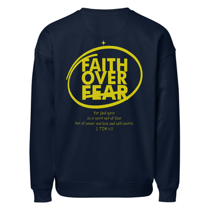 Faith over Fear - Unisex Premium Organic Oversized Jumper by MASIN Fashion – Faith - based Wear