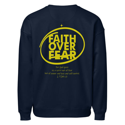 Faith over Fear - Unisex Premium Organic Oversized Jumper by MASIN Fashion – Faith - based Wear