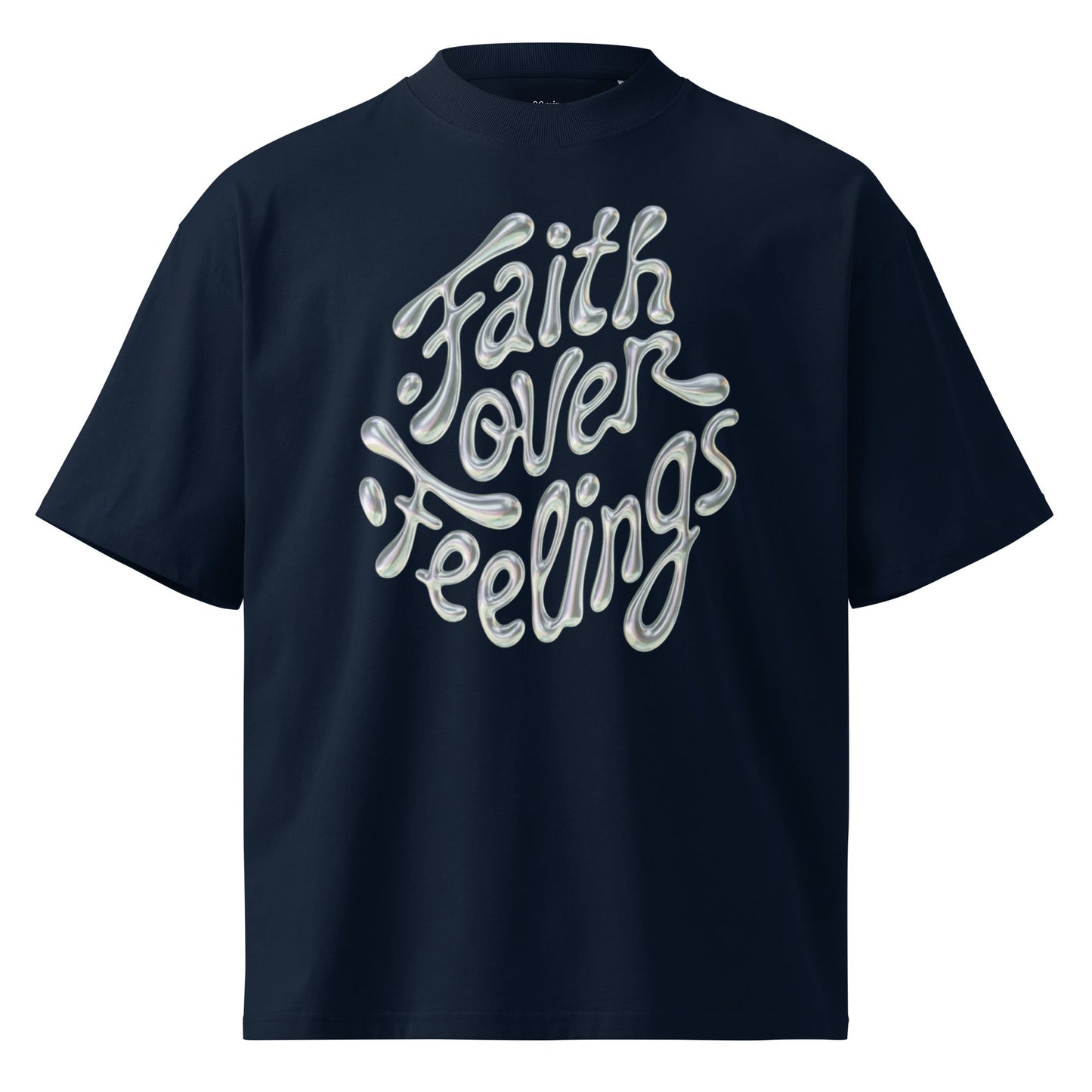 Faith over Feelings - Unisex oversized high neck t-shirt by MASIN Fashion – Faith - based Wear