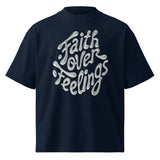 Faith over Feelings - Unisex oversized high neck t-shirt by MASIN Fashion – Faith - based Wear